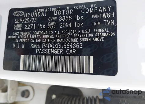 2024 Hyundai Elantra Limited z USA, uszkodzony, nr VIN KMHLP4DGXRU664363